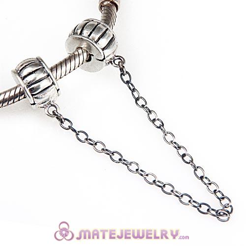 925 Sterling Silver European Style Safety Chain For Bracelets