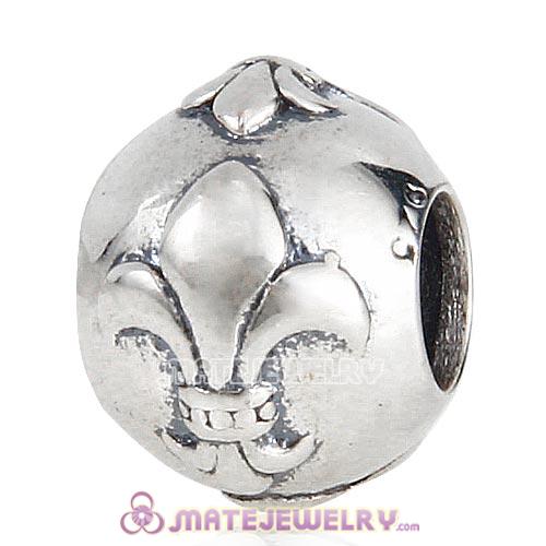European Style Sterling Silver fleur de lis Beads