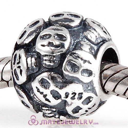 European Style Sterling Silver Skulls Beads