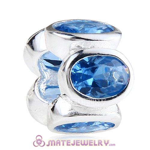 Wholesale charms Largehole Jewelry beads with blue stones