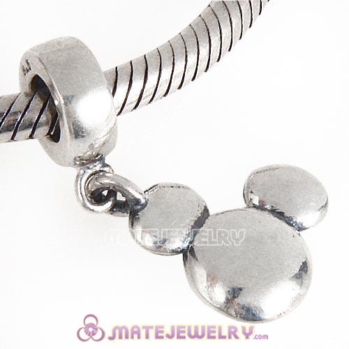 European style Sterling Silver Dangle Mickey Icon Beads
