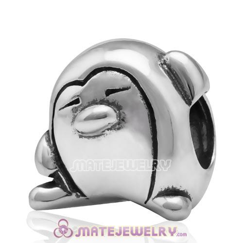 Authentic S925 Sterling Silver Penguin Charm Beads for Charm Bracelets Wholesale