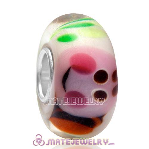 Handmade European Animal Bee Glass Beads In Authentic 925 Silver Core  