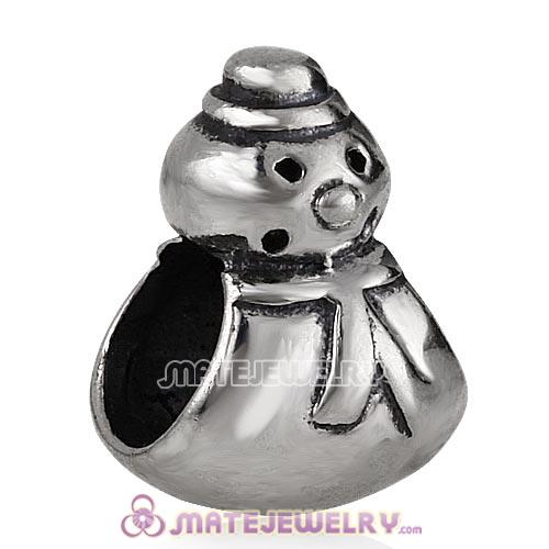 European snowman ornament charm beads fit Largehole Jewelry bighole Jewelry