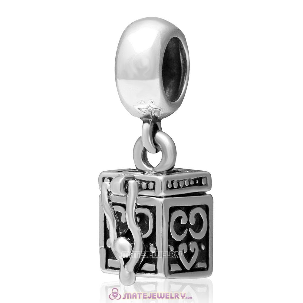 Treasure Box Charm 925 Sterling Silver Pendant 