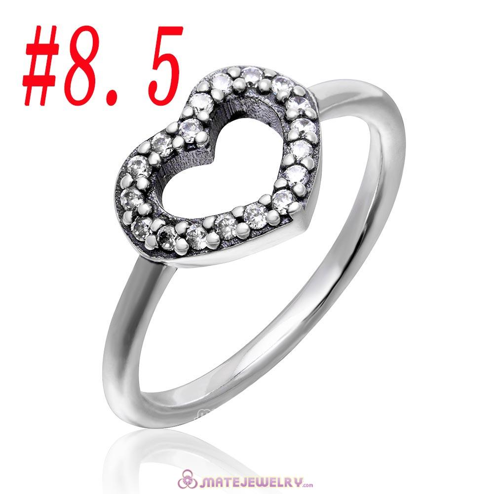 Be My Valentine Ring Sterling Silver with Clear CZ