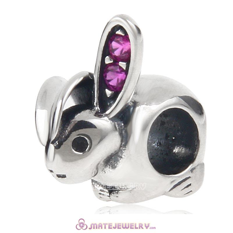 Easter Rabbit 925 Sterling Silver Charm Bead