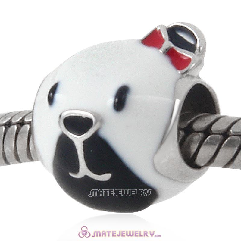 925 Sterling Silver Cute Dog Charm Bead