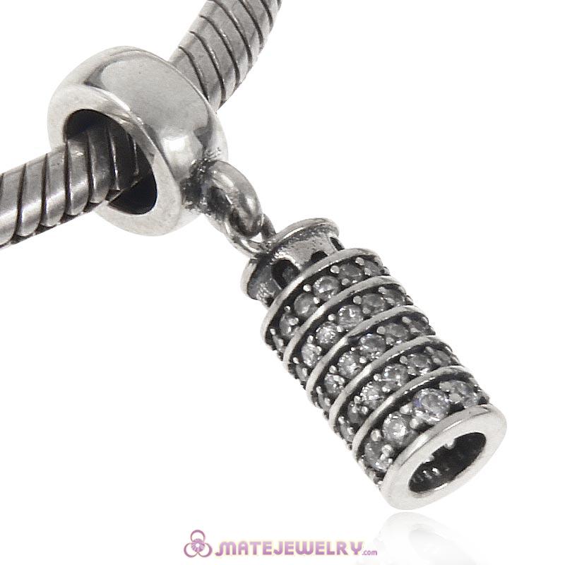 Pisa Tower Charm Pendant 925 Sterling Silver
