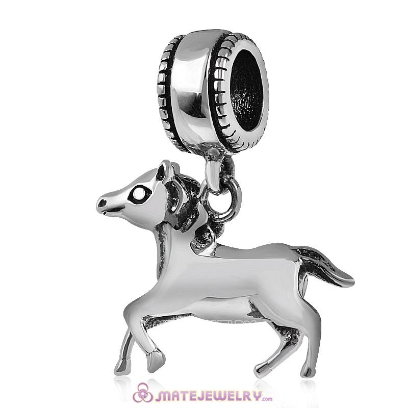 Running Horse Charms 925 Sterling Silver