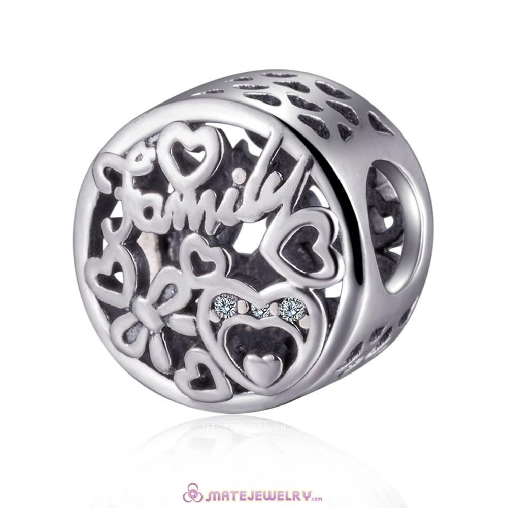 Silver Family Tribute Charm Beads European Style