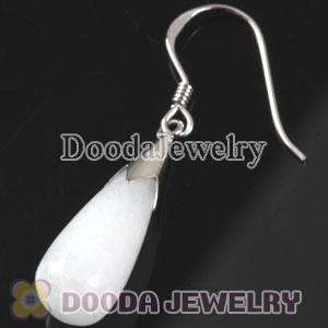 925 Sterling Silver Charm Drop Earring Dangle White Stone