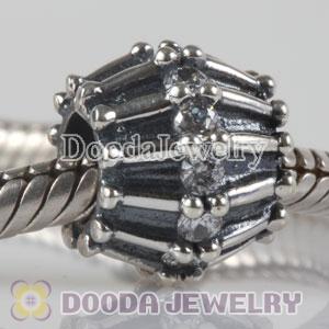 European Style Show Stopper Beads with White CZ Stone