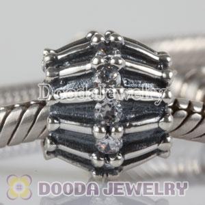 European Style Show Stopper Beads with White CZ Stone