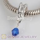 Wholesale European Style Silver Plated Alloy Beads Dangle Birthstone Charms