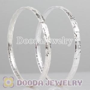 Engrave Pattern 5mm Sterling Silver Bangle Bracelet