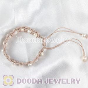 Fashion Hand Knitted Adjustable handmade Bracelet with Nature Freshwater Pearl