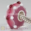 lampwork glass beads 925 sterling silver core suit European style jewelry