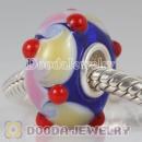 lampwork glass beads 925 sterling silver core suit European style jewelry