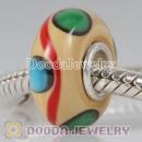 lampwork glass beads 925 sterling silver core suit European style jewelry