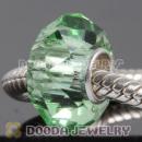 Grass Green Murano Glass Faceted Bead 925 silver core suit European Largehole Jewelry Bracelet