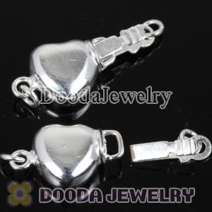 Fishhook Pearl Clasp Heart 8X16mm Sterling Silver