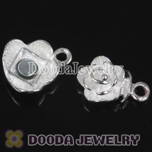Sterling Silver Magnetic Rose Flower Clasp
