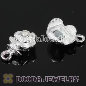 Sterling Silver Magnetic Rose Flower Clasp