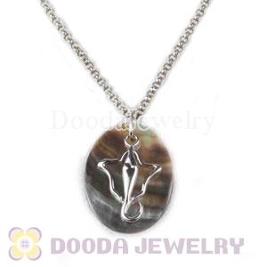 Sterling Silver Fashion Shell Pendant suit European Necklace