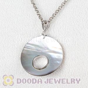 Sterling Silver Mickey Mouse Fashion Shell Pendant Fit European Necklace