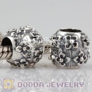 925 Sterling Silver Flower Beads European Compatible