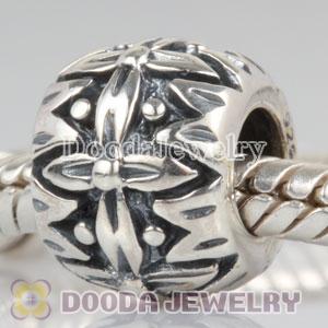 925 Sterling Silver Flower Beads European Compatible