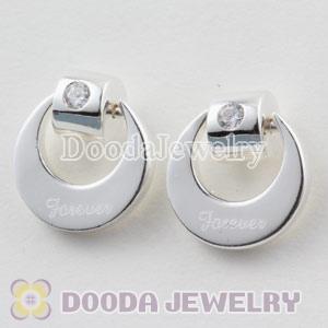 Sterling Silver Forever Stud Earrings with CZ