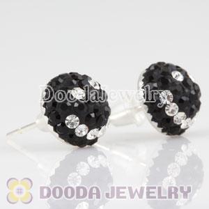 Sterling Silver Austrian crystal Smile Stud Earrings