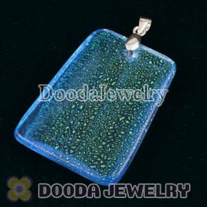 Dichroic Foil Glass Pendant 925 Sterling Silver Clasp