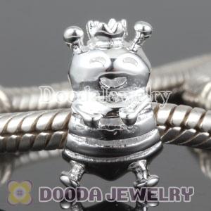 925 Sterling Silver Queen Bee Bead with Crown European Compatible