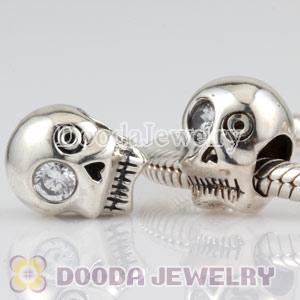 925 Sterling Silver Evil Skull CZ Beads European Compatible