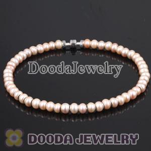 44cm Freshwater Pearl Silver Snake European Style Necklace