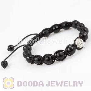 Wholesale Jay Z handmade Bracelets with Black and Crystal Disco Beads UNISEX
