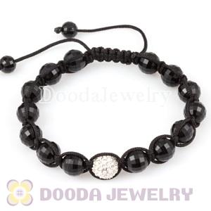 Wholesale Jay Z handmade Bracelets with Black and Crystal Disco Beads UNISEX