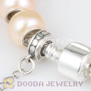 22cm Freshwater Pearl Silver Snake Bracelet European Style