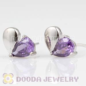 Sterling Silver Fashion CZ Stud Earrings