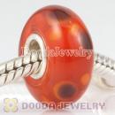 2011 new lampwork glass beads 925 sterling silver core European compatible