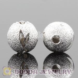 8mm handmade Style Silver Plated Copper Flower Beads Wholesale
