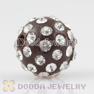 Wholesale 12mm handmade Style Plastic Beads with Crystal