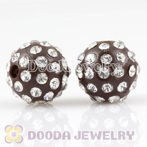 Wholesale 12mm handmade Style Plastic Beads with Crystal