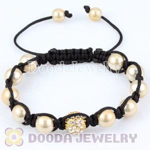 Wholesale handmade Inspired Bracelets Gold Crystal Ball Beads