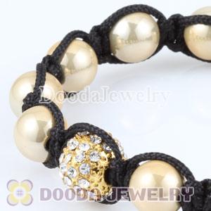 Wholesale handmade Inspired Bracelets Gold Crystal Ball Beads