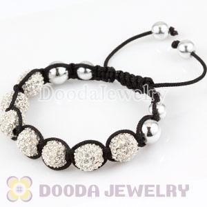 Fashion handmade Bracelets Wholesale with Silver and Crystal Disco Beads