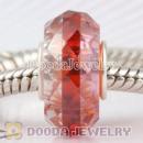 Colorful Faceted zirconia stone beads in 925 silver single core European Compatible